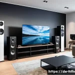 Home 19 홈시어터 쇼핑몰 추천 - A modern home theater showroom in Germany featuring a wide variety of high-end audio and video equip...